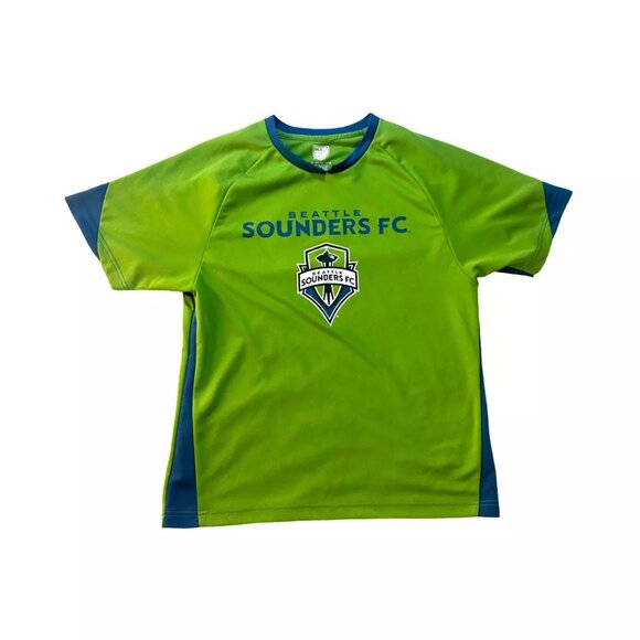 Seattle Sounders MLS Boys Green Jersey-style Graphic XL 16/18 Soccer T Shirt - Picture 1 of 4